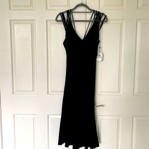 Black strappy cocktail dress